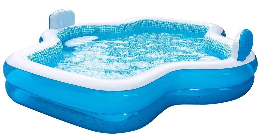 Member’s Mark 10' Elegant Family Inflatable Pool w/ 2 Seats & Backrests New